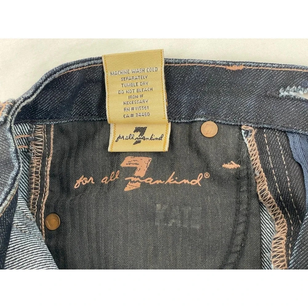 7 Seven For All Mankind Womans 25 Jeans‎ Kate Ankle Dark Wash Stretch USA Made - Picture 10 of 10